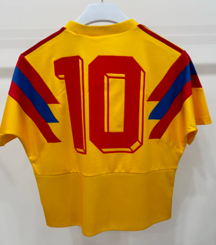 Retro Model Women 1990 Colombia 10 Home Crop Soccer Shirt Girl Football Jersey