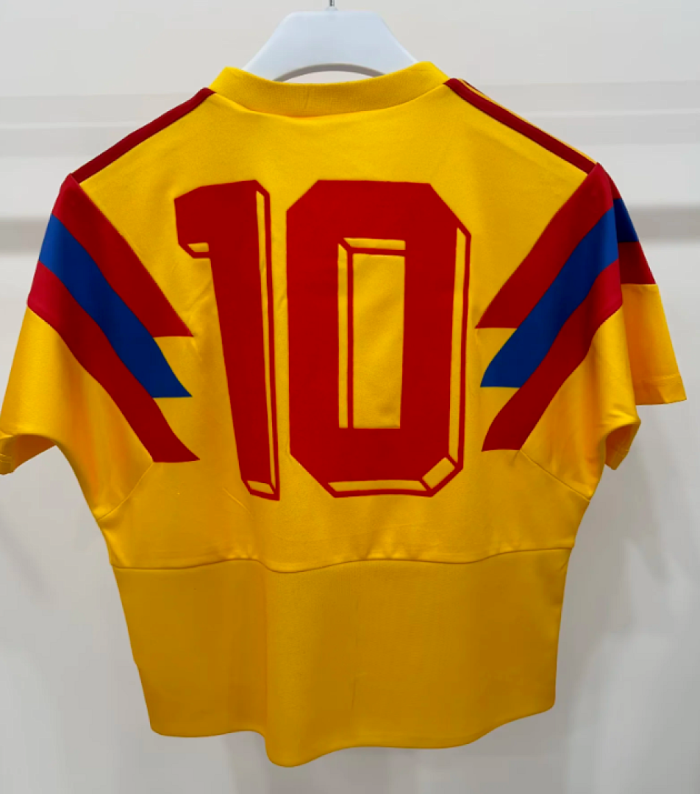 Retro Model Women 1990 Colombia 10 Home Crop Soccer Shirt Girl Football Jersey