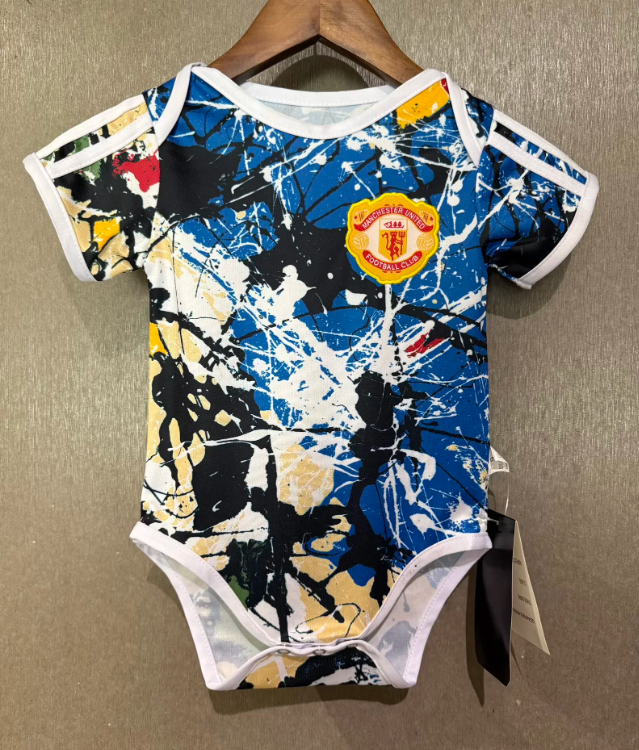 Baby Cloth 2026-2027 Manchester United X The Stone Roses Soccer Jersey Baby Onesies