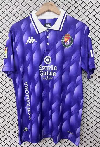 with LFP Patch Fans Version 2025-2026 Real Valladolid Retro Model Purple Soccer Jersey