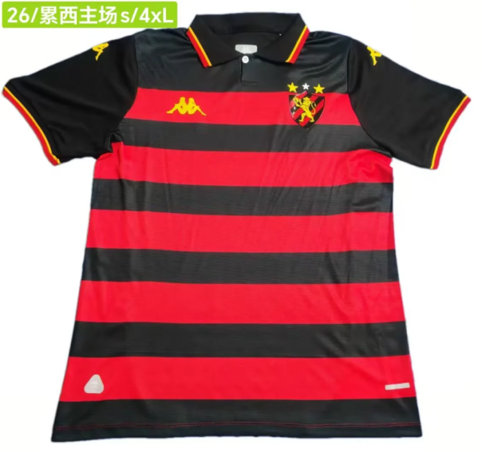 Fan Version 2026-2027 Recife Home Soccer Jersey Football Shirt