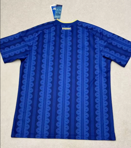 Fan Version 2026 Sweden Away Blue Soccer Jersey Football Shirt