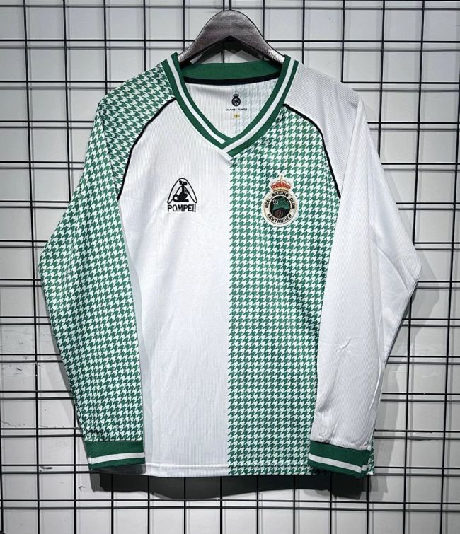 Long Sleeve Fan Version 2025-2026 Racing de Santander 113th Version Soccer Jersey Football Shirt