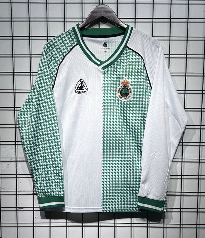 Long Sleeve Fan Version 2025-2026 Racing de Santander 113th Version Soccer Jersey Football Shirt