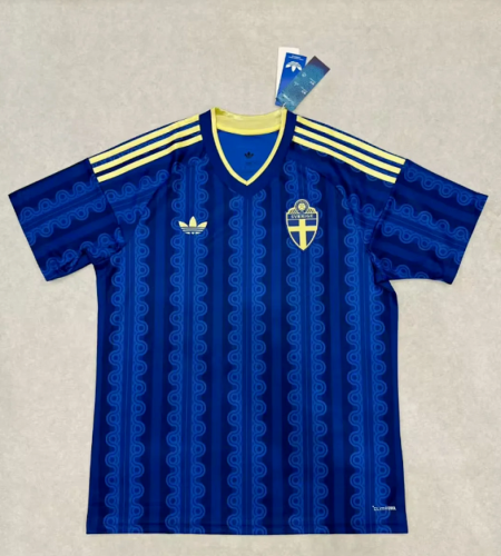 Fan Version 2026 Sweden Away Blue Soccer Jersey Football Shirt