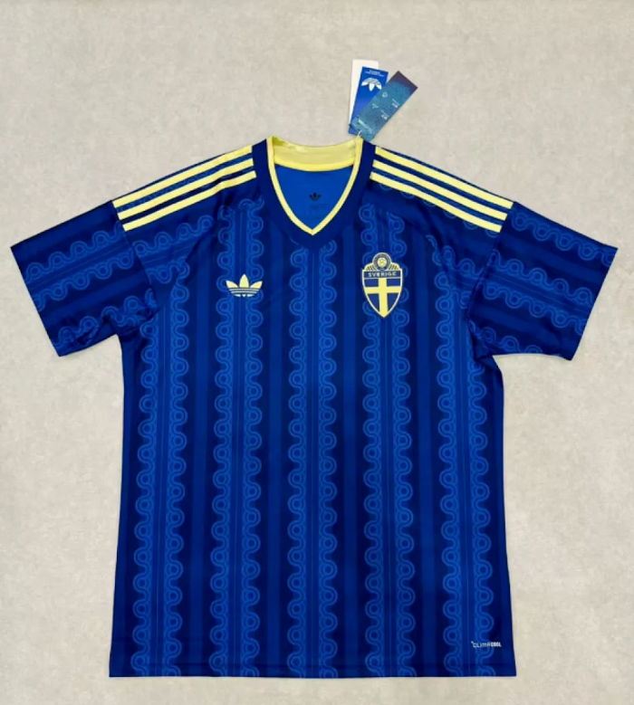Fan Version 2026 Sweden Away Blue Soccer Jersey Football Shirt