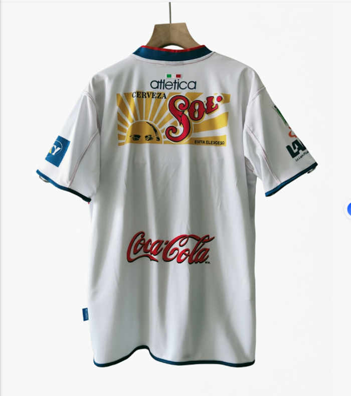Retro Camisetas de Futbol 2001-2002 Chivas Away White Vintage Soccer Jersey