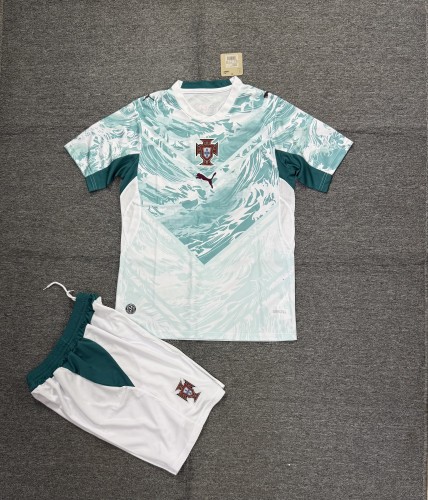 Adult Uniform 2026 Portugal Away Soccer Jersey Shorts Men's Football Kit