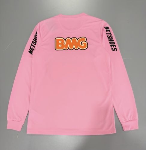 Long Sleeve Retro Jersey 2012-2013 Santos Pink Soccer Jersey Vintage Football Shirt