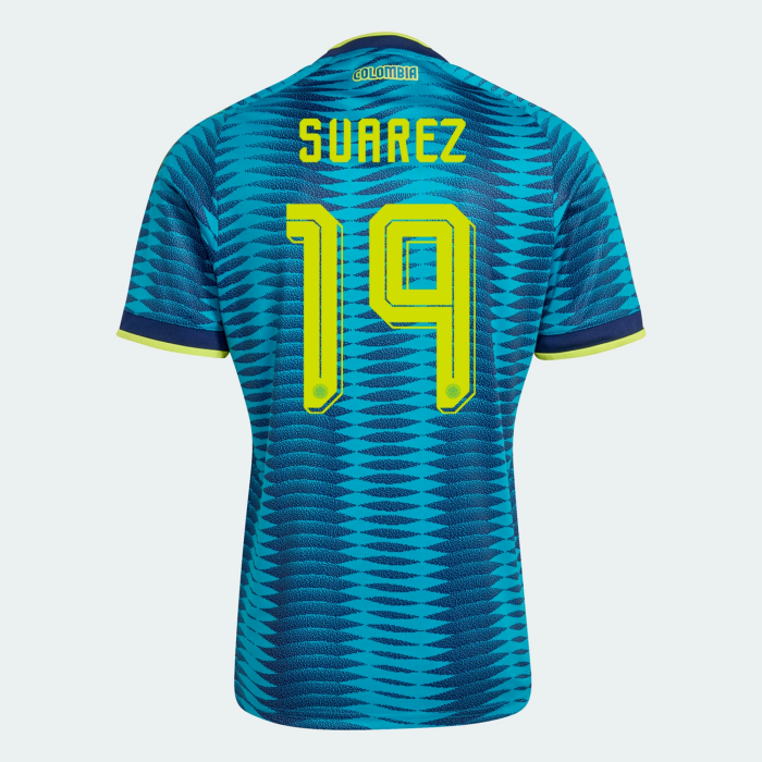Fan Version 2026 Colombia #7 LUIS DIAZ,#23 SANCHEZ,#6 RICHARD RIOS,#19 SUAREZ,#2 D. MUNOZ,#10 JAMES Away Soccer Jersey Columbia Camisetas de Futbol