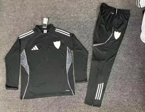 2026-2027 Sevilla Black Soccer Training Sweater and Pants Football Kit