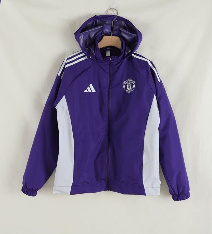 2026-2027 Manchester United Purple Soccer Windbreaker Jacket Football Jacket