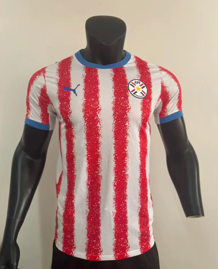 Player Version 2026 Paraguay Home Soccer Jersey Football Shirt