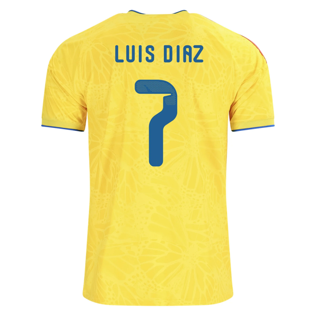 Fan Version 2026 Colombia #7 LUIS DIAZ,#23 SANCHEZ,#6 RICHARD RIOS,#19 SUAREZ,#2 D. MUNOZ,#10 JAMES Home Soccer Jersey Columbia Camisetas de Futbol