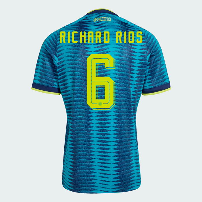 Fan Version 2026 Colombia #7 LUIS DIAZ,#23 SANCHEZ,#6 RICHARD RIOS,#19 SUAREZ,#2 D. MUNOZ,#10 JAMES Away Soccer Jersey Columbia Camisetas de Futbol