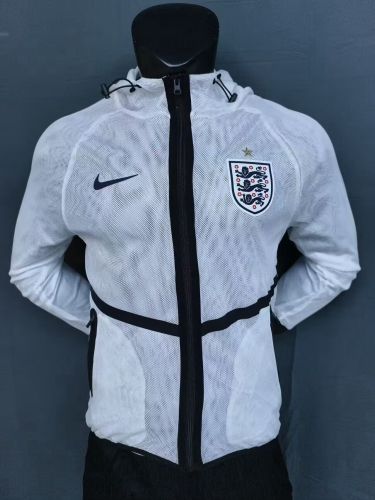 2026-2027 England White World Cup Mesh Anthem Jacket Soccer Windbreaker Jacket Football Jacket