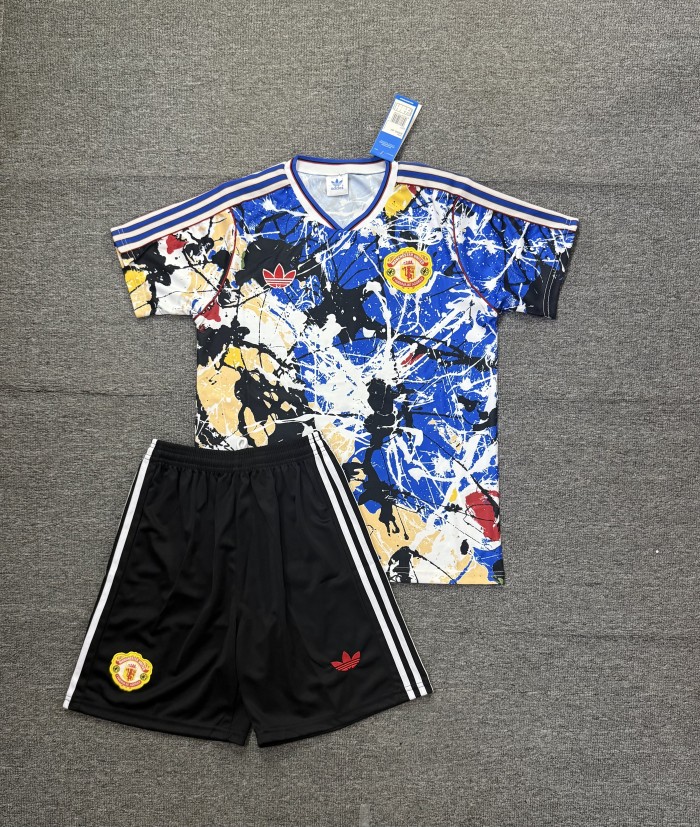 Adult Uniform 2025-2026 Manchester United Special Edition Soccer Jersey Shorts Man U Football Kit