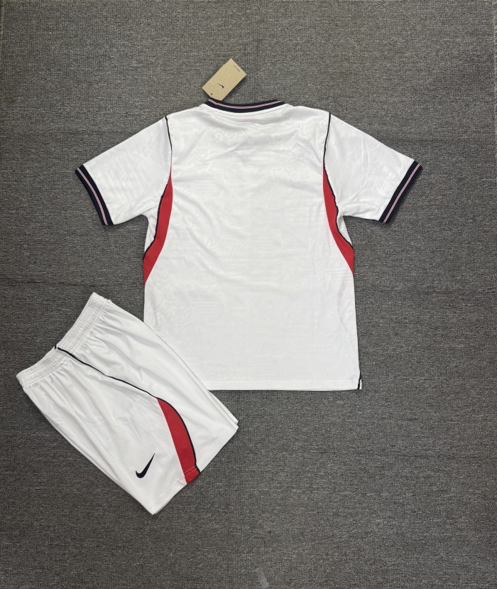 with White Shorts Adult Uniform 2026 England Home Soccer Jersey Shorts Men's Football Set