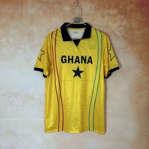 Copy Fan Version 2026 Ghana Africa Star Yellow/Black Soccer Jersey Football Shirt
