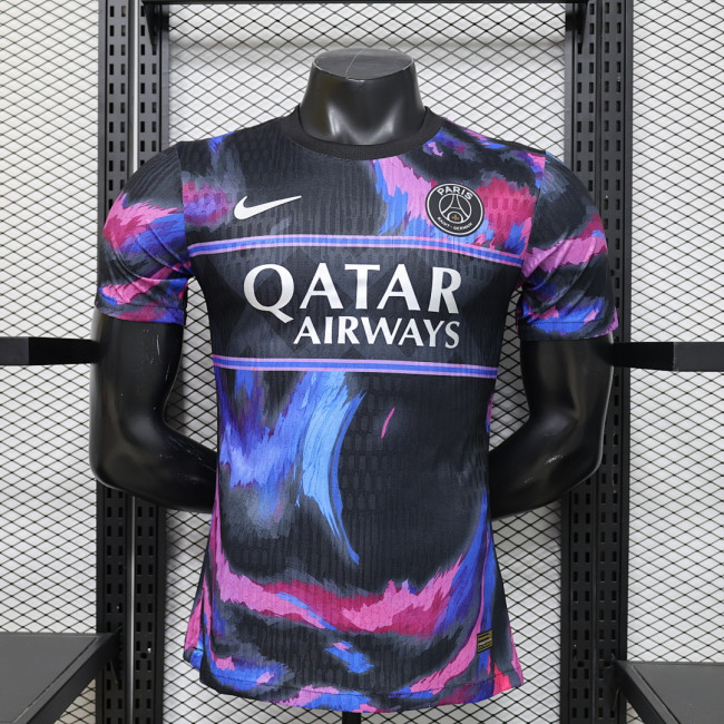 Player Version 2025-2026 PSG Purple/Black Soccer Jersey Paris Football Maillot