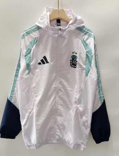 2026-2027 Argentina White Soccer Windbreaker Jacket Football Jacket