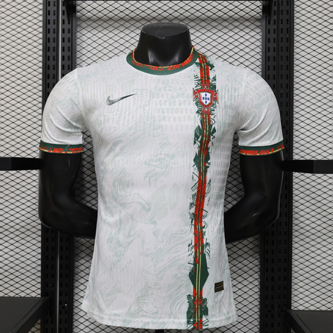 Player Version 2026 Portugal White/Green Soccer Jersey Football Shirt