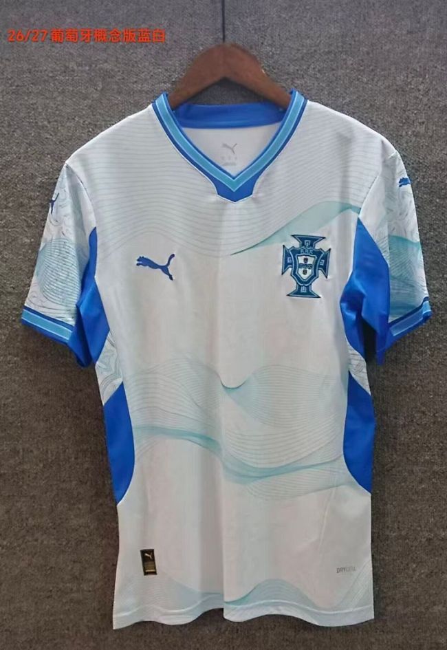 Fan Version 2026 Portugal White/Blue Concept Version Soccer Jersey Football Shirt