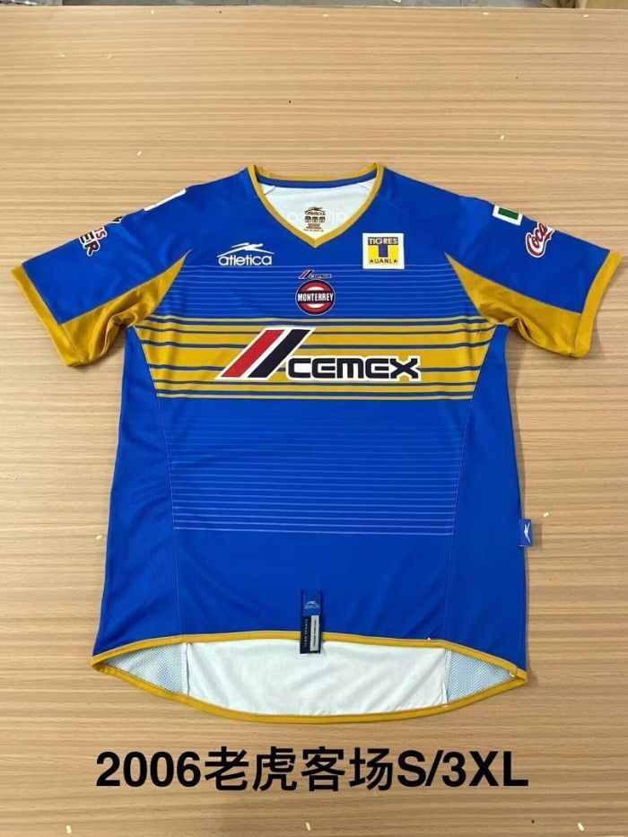 Retro Jersey 2006 Tigres UANL Away Blue Soccer Jersey Vintage Football Shirt