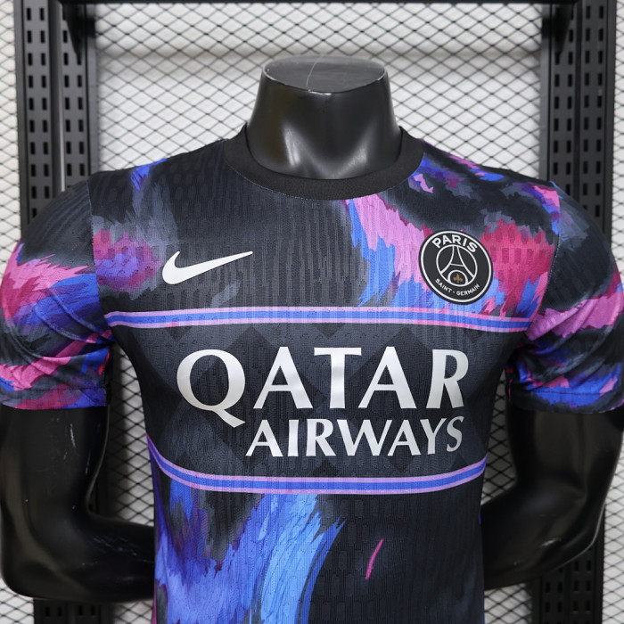 Player Version 2025-2026 PSG Purple/Black Soccer Jersey Paris Football Maillot