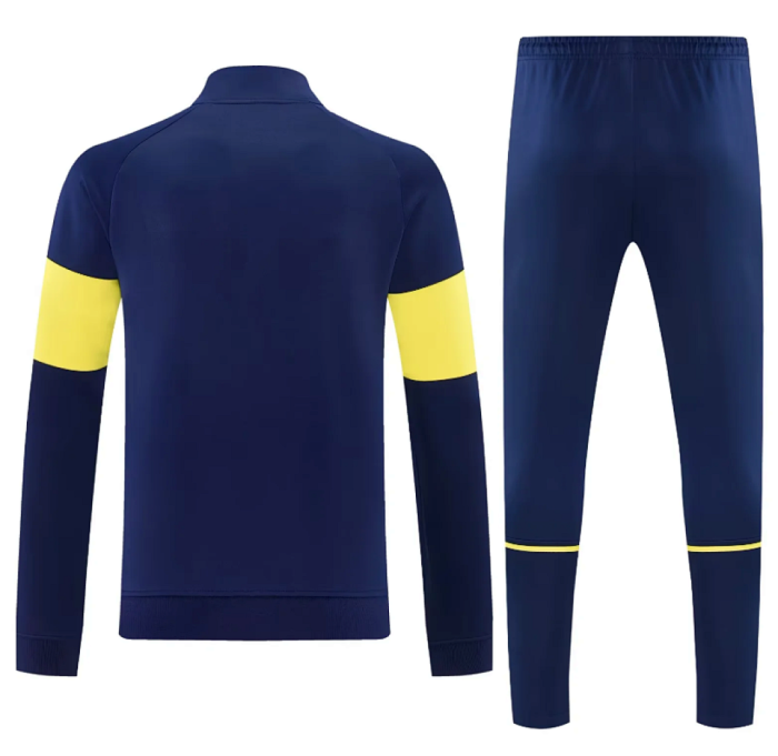 2026-2027 Arsenal Dark Blue/Yellow Soccer Tracksuit Football Jacket and Pants