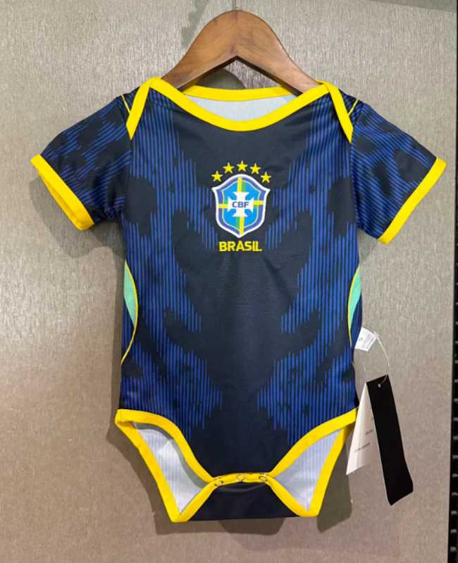 Baby Cloth 2026 Brazil Away Soccer Jersey Brasil Baby Onesies