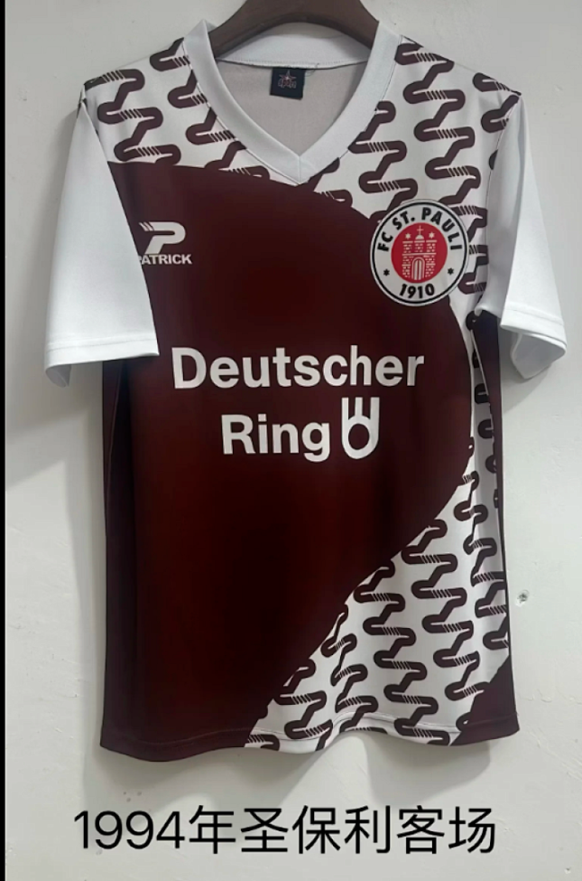 Retro Jersey 1994 St. Pauli Away Soccer Jersey Football Shirt