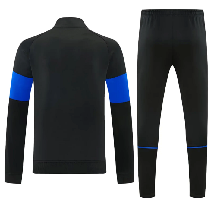 2026 Manchester United Black/Blue Soccer Jacket and Pants Football Tracksuit