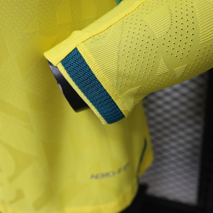 Long Sleeve Player Version 2026 Brazil Home Soccer Jersey Brasil Football Shirt