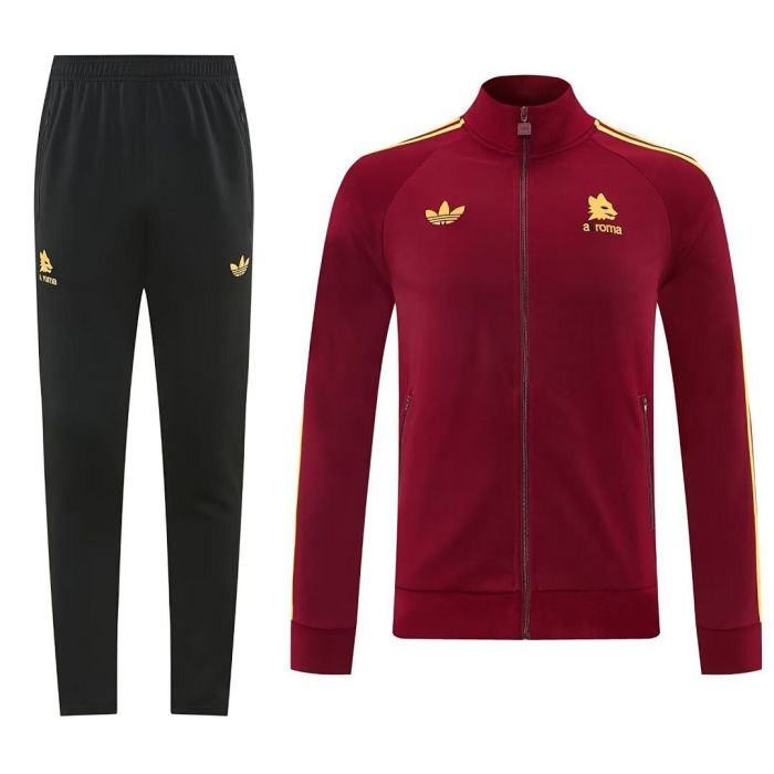 2026 As Roma Red Soccer Jacket and Pants Football Tracksuit