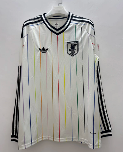 Long Sleeve Fan Version 2026 Japan Away White Soccer Jersey Football Shirt