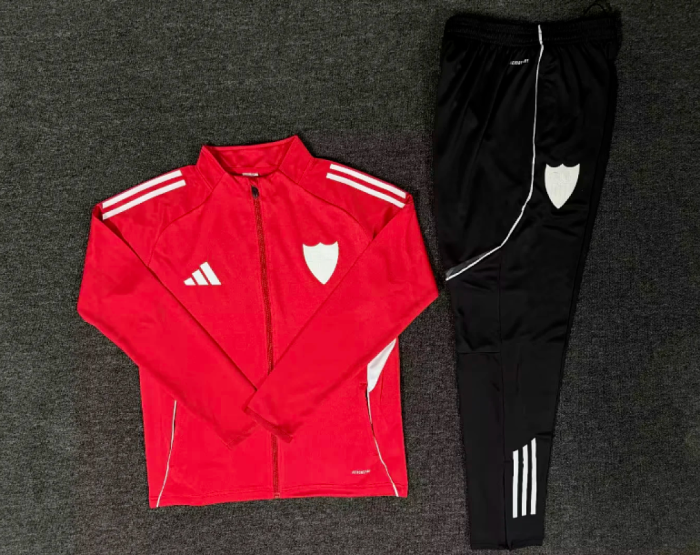2026 Sevilla Red/White Soccer Jacket and Pants Football Tracksuit