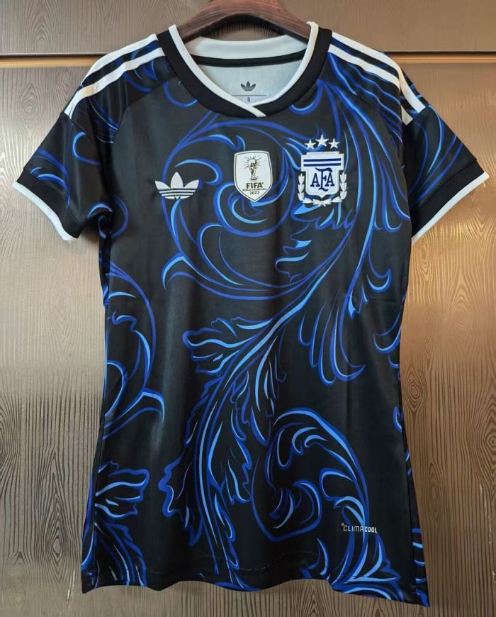 with FIFA World Champions 2022 Patch Women 2026 Argentina Away Soccer Jersey Girl Football Shirt