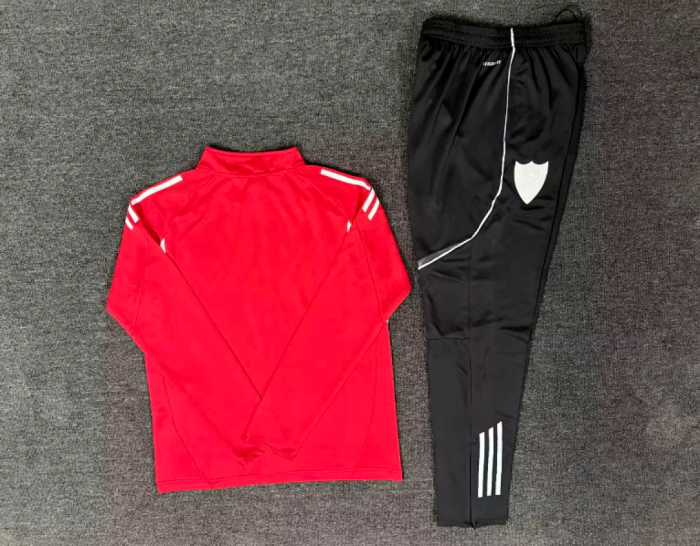 2026 Sevilla Red/White Soccer Jacket and Pants Football Tracksuit