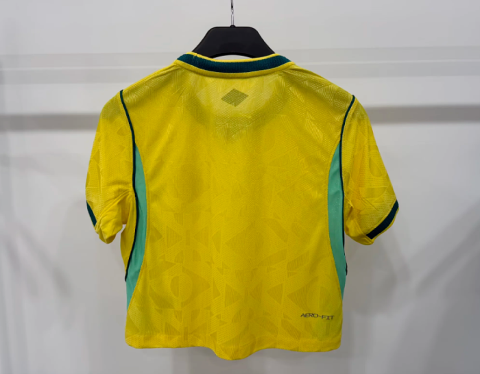 Player Version Women 2026 Brazil Home crop Soccer Shirt Girl Football Jersey