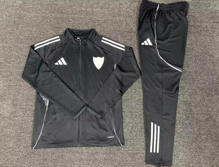 2026 Sevilla Black/White Soccer Jacket and Pants Football Tracksuit