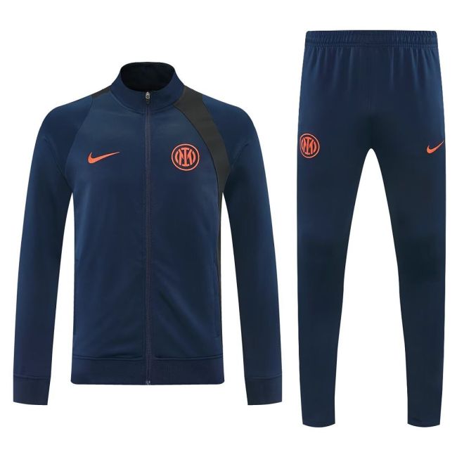 2026 Inter Milan Dark Blue/Red Soccer Jacket and Pants Football Tracksuit