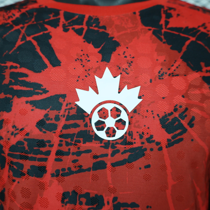 Player Version 2026 Canada Red/Black Soccer Jersey Football Shirt
