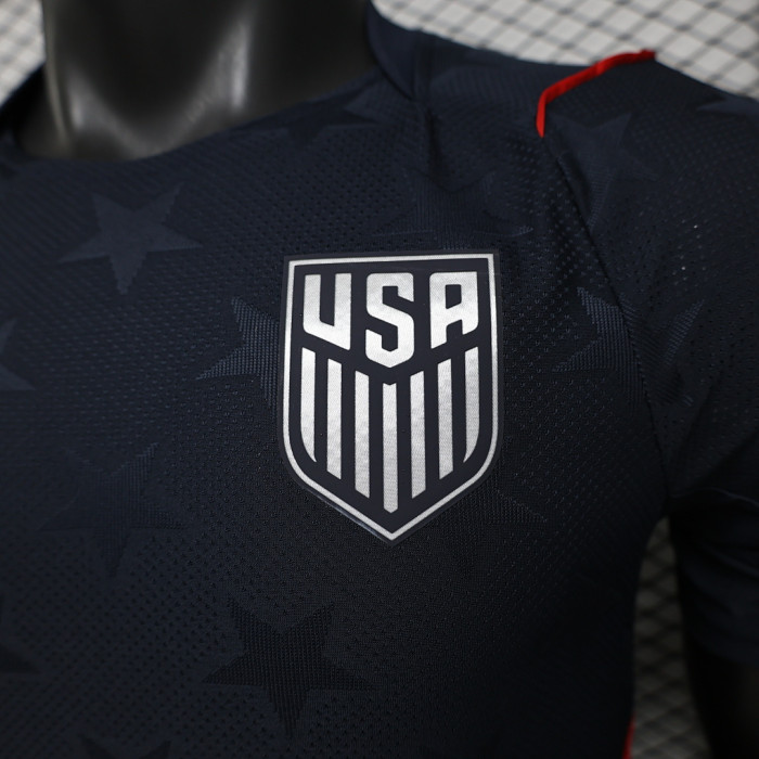 Player Version 2026 USA Away Black Soccer Jersey United States Football Shirt