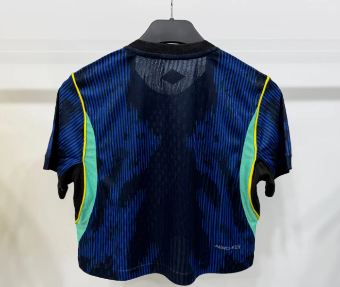 Women 2026 Brazil Away crop Soccer Shirt Girl Football Jersey