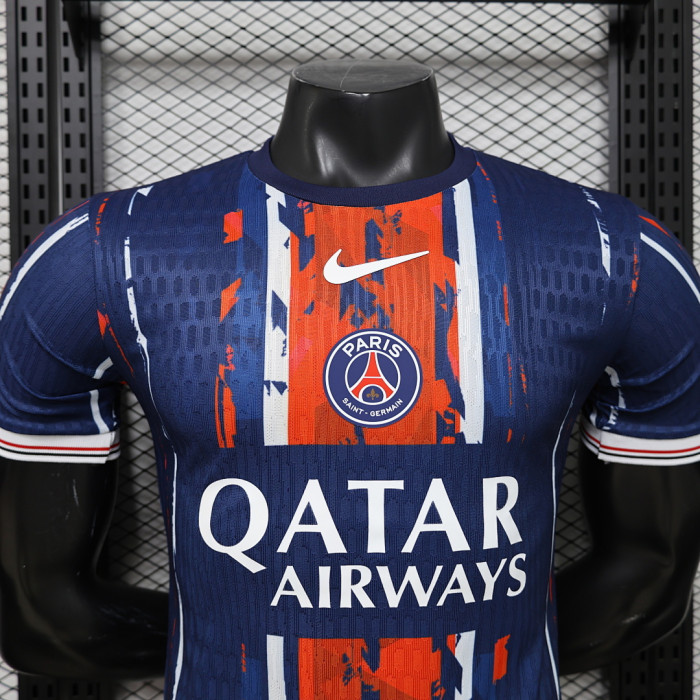 Player Version 2026-2027 PSG Dark Blue/Red Soccer Jersey Paris Football Maillot