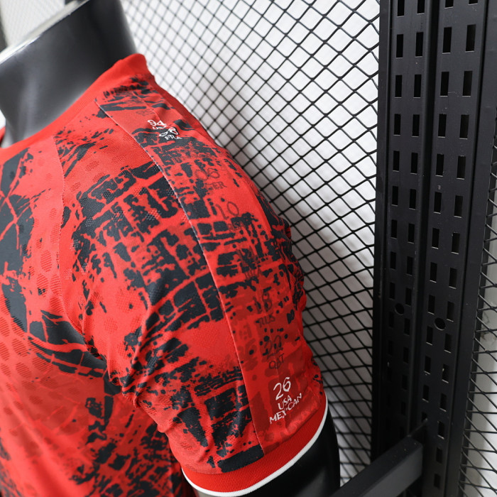 Player Version 2026 Canada Red/Black Soccer Jersey Football Shirt