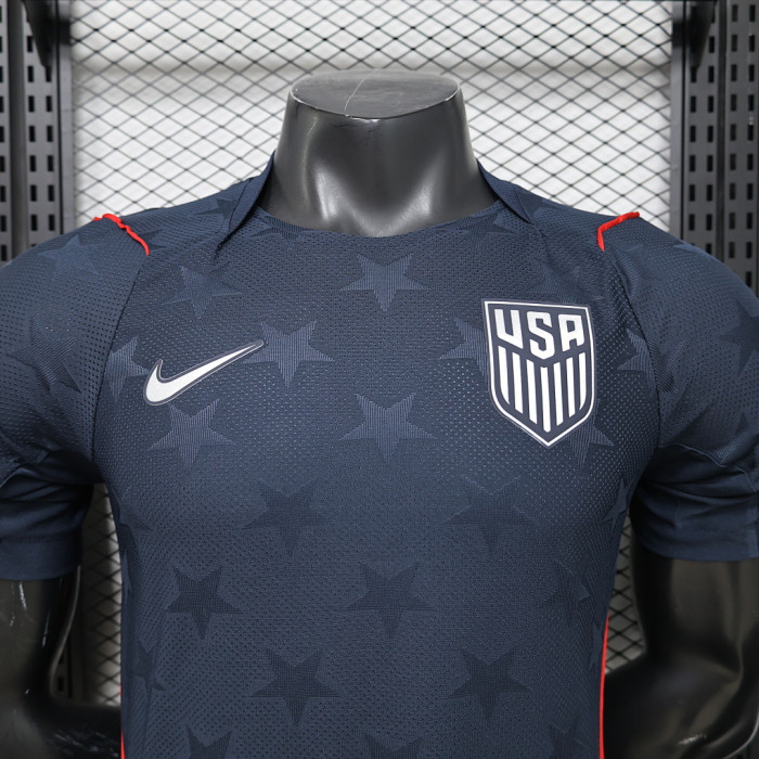 Player Version 2026 USA Away Black Soccer Jersey United States Football Shirt