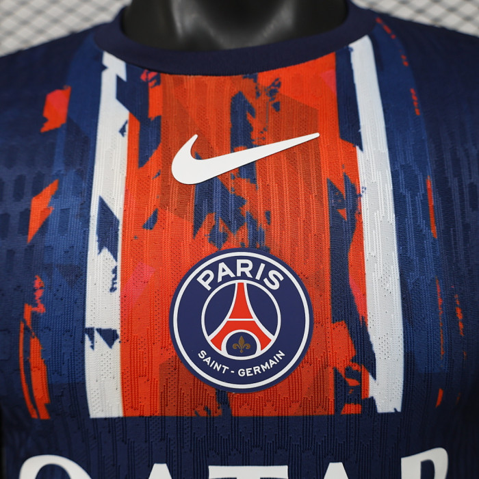 Player Version 2026-2027 PSG Dark Blue/Red Soccer Jersey Paris Football Maillot