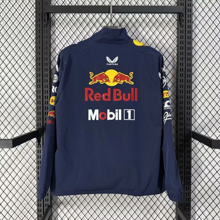 2026-2027 Red Bull Dark Blue Soccer Windbreaker Jacket Football Jacket